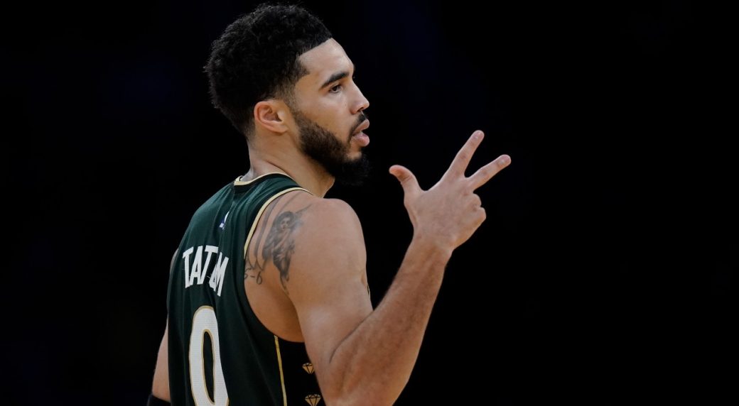 Celtics’ Tatum to miss Saturday’s game against Raptors with wrist soreness